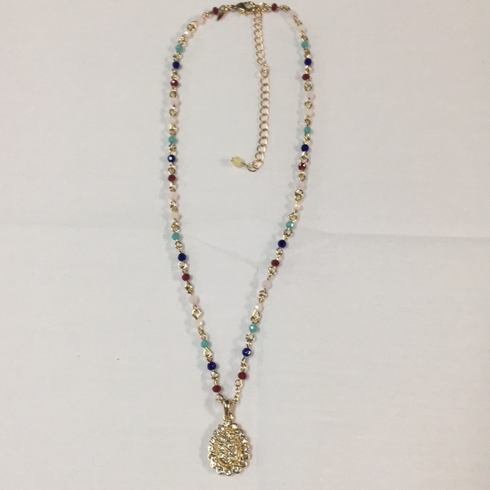 Costume Beaded Chain Necklace (N)